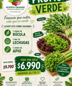 Promo Verde: 1 At Rucula, 1 Mix Lechuga, 1 At Apio