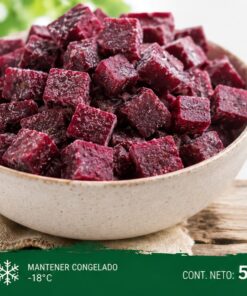 Remolacha organica en cubos cocida y congelada x 500g
